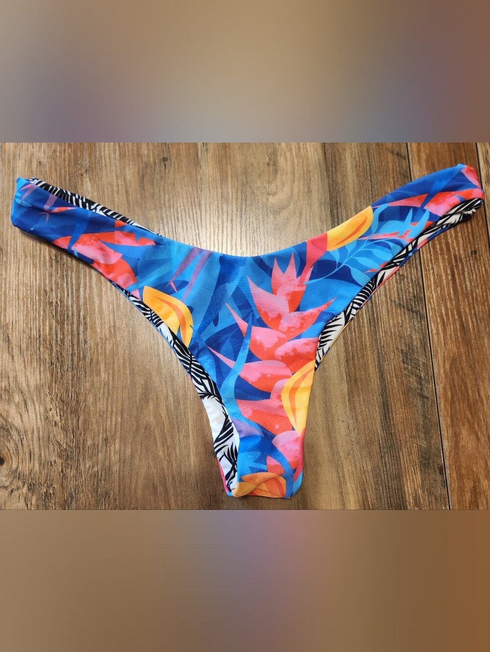 Moana Bikini Women's Tropical Blue Floral Bikini Bottom